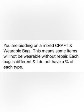 Clearance MIXED Bag by Weight. Buyer Must READ BEFORE BIDDING PLS